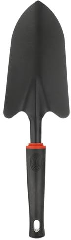 sourcing map Pelles à main de jardin 32,5 x 8,4 cm en acier au carbone avec poignée en PVC Outils de jardin