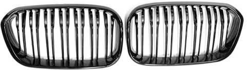 Kühlergrills Racing Grille Fit Für BMW F20 F21 120i LCI 1 Serie 2015 2016 2017 Glänzend Schwarz Front Niere Grill Grille 2 lamellen Auto-Lufteinlassgitter
