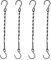 XXLKVSK 4Pcs Hanging Basket Chains 10 Inch Black Hanging Chain Metal Hang Chain with Hooks Clips Garden Chains for Hanging Baskets Bird Feeders Ornaments
