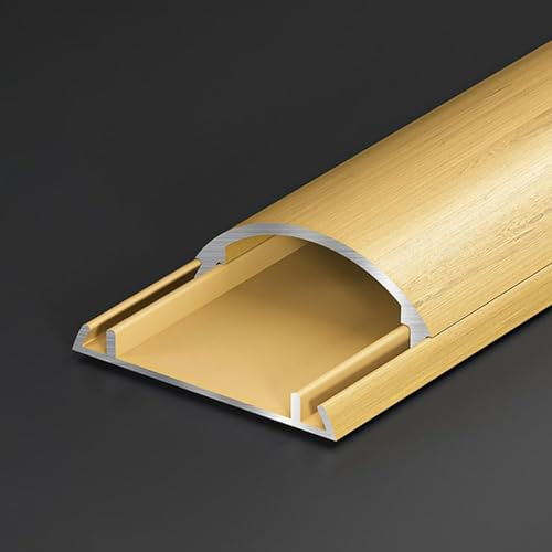 Guoyoocc 1 m Passe Câble Sol,Couvre-Câble de Sol,Protection Cable au Sol en Alliage Aluminium,Couvercle de Cordon Auto-Adhésif,pour Le Bureau,la Maison,EntrepôtQuatre Couleurs