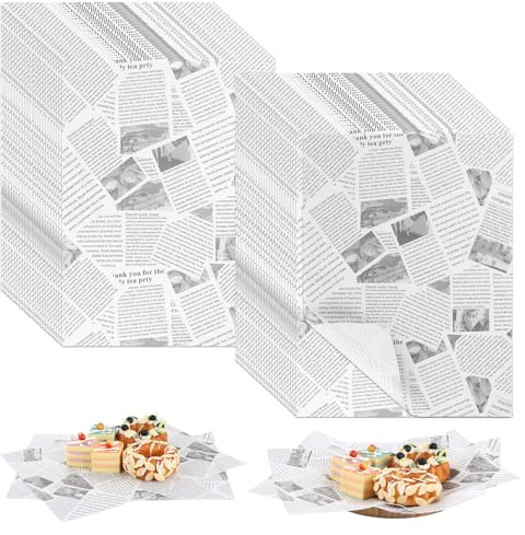 APACALI 500PCS Greaseproof Paper Sheets 38 x 28cm, 14.9 x 11.0 Food Grade Wax Papers Sheets, Food Wrapping Papers for Sandwich, Hamburgers, Fries, Cake Baking, White