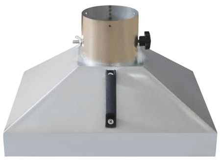 Cappa aspirazione fumi saldatura inox per aspiratori per cucina industriale impianto di aspirazione centralizzata officina aspiratore fumi saldatura portatile cappa aspirante (L500mm W400mm ID110mm)