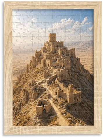 CLAMARO Puzzlerahmen Puzzled für 48x68,3 cm Puzzle, Eiche Sonoma | Acrylglasscheibe, HDF-Rückwand, Metall-Zackenaufhänger, Hoch- und Querformat, geeignet für 500 bis 1000 Teile, 30 mm Leiste