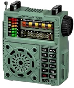 NONDK Full Radios Emergency Amateur Shortwave SW AM FM Radio Receiver Portable Ham Radio AIR Band VHF SOS Alarm Clock