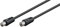 electrosmart 50cm 0.5m Black TV Aerial Extension Cable - Male Coax Plug Straight to Female Coax Socket Straight - Short Neat Cable