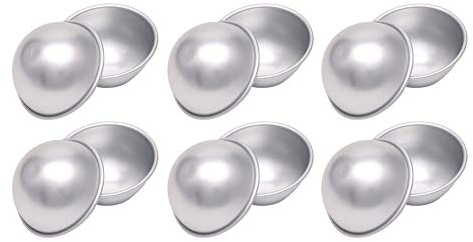 CANDeal 12 STK Bath Bomb Mold Kit 6 Set DIY Badebomben Gießformen Metallform für hausgemachte Badebomben und basteln Sie Ihre eigenen Fizzles (4,5cm)