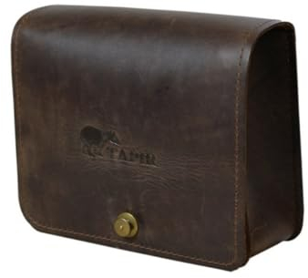 Hebold graviertes Schuhpflege Reiseset dunkelbraun Leder