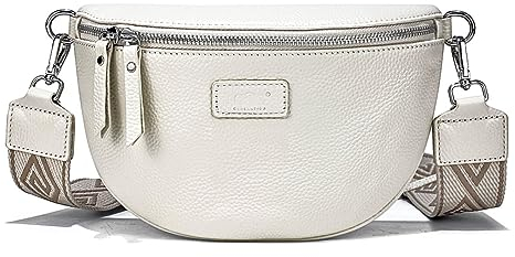 OOG handytasche zum umhängen leder Made in Italy Damen Kleine Umhängetasche Schultertasche Handy echtes Leder Cross-Body Geldbörse Brieftasche in Weiss