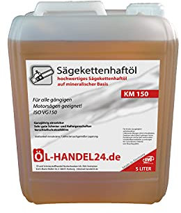 Huile de chaîne de tronçonneuse KETTLITZ-MX100 Minérale - 5 Litres ISO VG 100