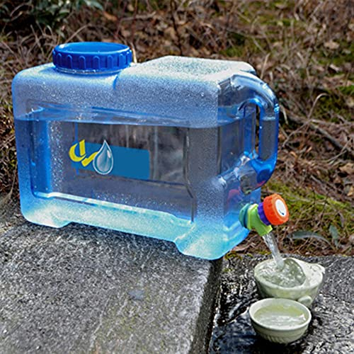 Tanica per acqua da 12 l, rubinetto di scarico, tappo a vite, contenitore portatile per acqua potabile, senza BPA, campeggio, auto