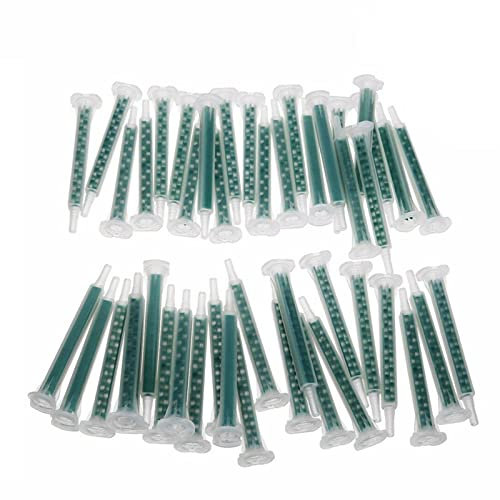 FASTROHY 100Pcs Epoxy Mixing Nozzles Tip Plastic Mixer Tube Resin Glue Two Component for AB Glue Cartridge Glue Gun