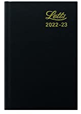 Letts of London Standard Mini Pocket Akademischer Terminplaner 2022-2023, Wochenansicht, Schwarz, 23-TA3EBK