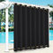 LiveGo Outdoor Curtains Waterproof with Grommet (Top and Bottom), 1 Panels Privacy & UV Protection Windproof Curtain for Porch, Pergola, Garden, Backyard (1 Panel,100*84,Black)