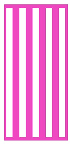 PAEOYC Streifen Strandtuch Blau Rosa Mikrofaser Schnelltrocknend Leicht Sandfreies Tragbares Campinghandtuch Camping Handtücher für Mädchen Kinder Badetuch Schwimmbadtuch Groß(Weiß1,80x150cm)