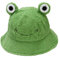 caoxhenr Winter Plüsch Frosch Eimer Hut für Frauen Herren Warm Flauschige Plüsch Eimer Hüte Niedlich Cartoon Frosch Outdoor Cap, Gn, Einheitsgröße