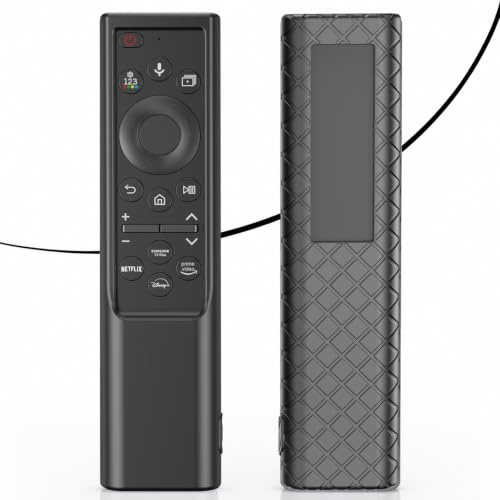 Case Compatible with Samsung Smart TV Remote Control 2021/2022 Cover | Solar Cell Remote BN59-01357 BN59-01385 BN59-01265A Universal Silicone Skin Sleeve Black