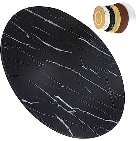SAGIDAR 360 ° Drehbares Tablett, Esstisch Drehteller Runder, Ø 50cm-100cm, Holz Drehplatte, Abgerundete Kanten, Großer Drehscheibe, Mit Silent Base, 6 Farben Verfügbar, Sicherheit Der Nutzung