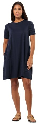 Jack Wolfskin Damen TRAVEL Dress Lässiges Kleid, Night Blue, Small