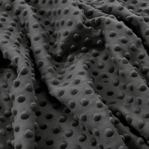 Textrend Microfaser-Plüsch - Minky-Stoff als Meterware - Stoff Shorty als Meterware in vielen Farben - Textilien 1x1.60m - Stoffe Meterware (Dunkelgrau)
