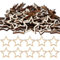 Aimeke 100 Stück Holzsterne Deko Scheiben Dekostern Holz Sterne Streuteile Basteln Holzstern Dekoration für Party Weihnachten Hochzeit DIY Handwerk Tisch