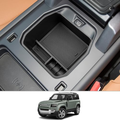 CDEFG Compatible with Land Rover Defender 90 110 130 2023 2024, UK Centre Console Armrest Storage Box Armrest Organiser Glove Box Storage Car Tray Defender 90 110 130 Accessories