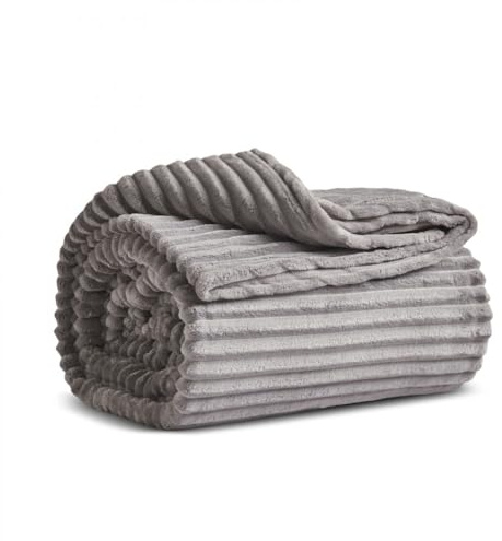 KARACA Ruby Stripe Wellsoft Einzel Decke, Grau 150 x 200 cm, Polyester - Stilvoller Komfort für gemütliche Stunden