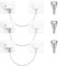 3PCS Fridge Door Lock Children Safety Window Safety Locks with 3 Keys, No Drilling Used in Freezer Doors, Window, Closets (White)