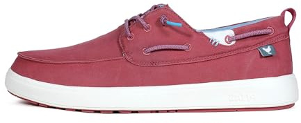 WALK IN PITAS | Maui | Herren Mokassins | Flache Slipper für Männer | Slip on Loafer | Sneakers | Schlupfschuhe | Freizeitschuhe | Walkinpitas Schuhe | Jeans Rot 42