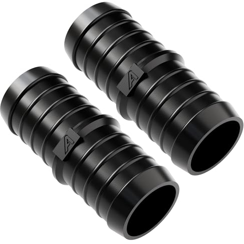 45mm (1.75 Inch) 2 Pack Straight in-Line Hose Tube Pipe Connector Joiner Air Fuel Water