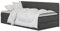 mybed. Boxspringbett Einzelbett Mitto Conti Solo Jugendbett Kinderbett Polsterbett mit Bettkasten Dunkelgrau 90x200 7-Zonen Taschenmatratze H2 und Topper Bettgestell