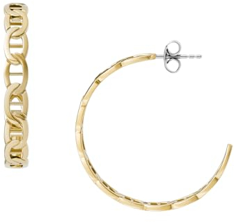 Fossil Damen Ohrringe aus goldfarbenem Edelstahl mit Pfosten-/Bolzenverschluss, Weiches Gold