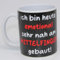 KAMACA Kaffeebecher Becher Lustige Tasse mit Spruch Sarkasmus witzig tolles Geschenk lieben Menschen Kollegen Büro Alltag (Ich bin heute emotional sehr nah..)