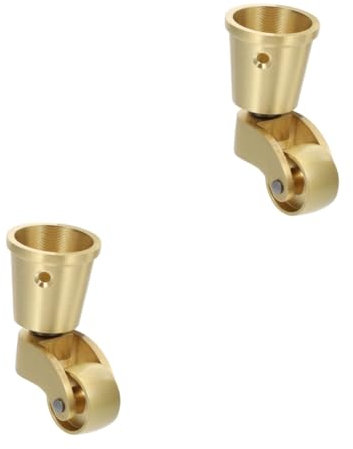 JECOMPRIS 2St Lenkrollen für Möbel schwere Bettgestelle Universalrolle Schwenkbare Laufrollen Möbelräder Klavier wheels for furniture couch rolls Wagen Bettrahmen Möbelrollen Stuhlrad Kupfer