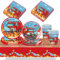 Feuerwehr-Partygeschirr, 51 PCS Feuerwehrauto Partygeschirr, Feuerwehrauto Theme Partygeschirr Set, Feuerwehrauto Kindergeburtstag Partygeschirr, für 10 Gäste