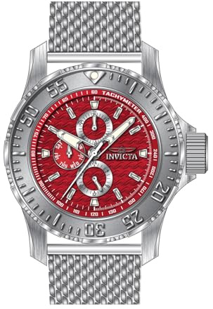 Invicta Vintage Men 49.50mm Stainless Steel Steel Black dial VH67 Quartz, Orange, Light Blue, Steel, L, Classic