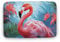 MNVTSKOP Saugfähiger Badezimmerteppich, bemalt, Flamingo-Druck, rutschfeste Badematte, weiche Duschmatten für Badezimmer, Dusche, Büro, 40 x 60 cm