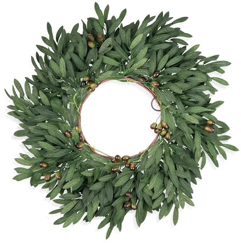 COLORSPEC 22 Inch Eucalyptus Olive Wreaths for Front Door with Olives