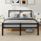 HAHRIR King Bed Frame with Headboard Metal Platform Heavy Duty Steel Support, 5ft Kingsize Bed Frame with Storage-Enhanced Support,Mattress Foundation Noise Free,Black
