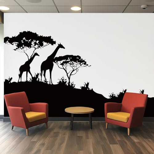 Fototapete Afrika Tapete 400 x 280 cm (WxH) Fototapeten Schlafzimmer Wohnzimmer Moderne 3D Effekt Wandtapete Afrika Tiere Vliestapete Wand Dekoration Poster Foto Tapeten q5452