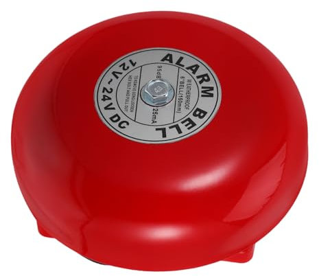 TOPPERFUN Aufzugsalarm notfallklingel Schulglocke Brandmelder Türklingel kabellos Alarmglocken elektrisch Glocke Wecker Notfall-Brandschutzalarm Boxglocke Plastik rot