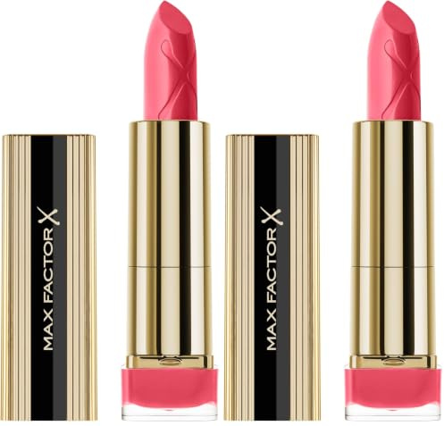 Max Factor Colour Elixir Lipstick Bewitching Coral 055, Pflegender Lippenstift, der mit einem brillanten, intensiven Farbergebnis begeistert (Packung mit 2)