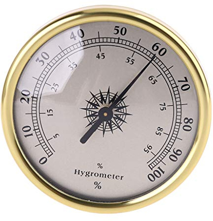 7.2cm Thermometer and Hygrometer Humidity Meter Gauge with Arched Lens No Battery Needed for Bed Room Hygrometer Terrarium