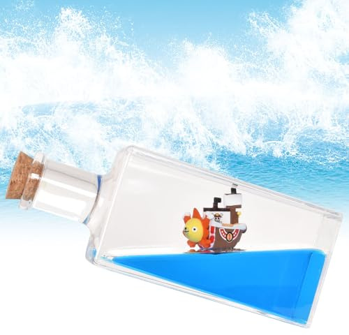 Cruise Ship Fluid Drift Bottle, Acrylic Cruise Boat Fluid Model, Unsinkable Thousand Sunny Pirate Ship In A Bottle, Fluids Drift Bottles Cruises Ships, for Home Table Decoration Car Display Cases, F