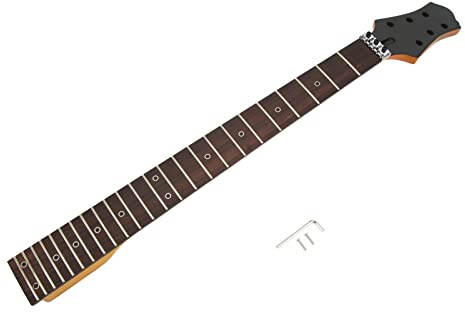 Gitarrenhals Ersatz, Griffbrett aus Ahorn für E-Gitarren, 24 Bünde, 25,6 Zoll mit glatter Oberfläche zum Austausch