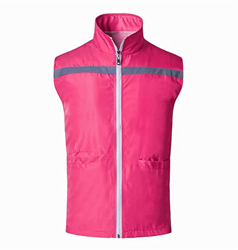 GOGO Gilet de sécurité pour course à pied, cyclisme, activités volontaires - Rose vif - XXL