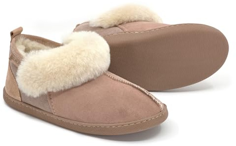Vanuba Handgemacht Lammfell Warme Hausschuhe Damen Pantoffeln