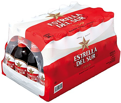 Estrella del Sur | Cerveza Refrescante| Espuma persistente | Pack 24 Botellas x 25cl, El embalaje puede variar