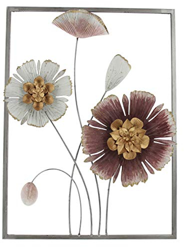 Wanddeko Metallblüte