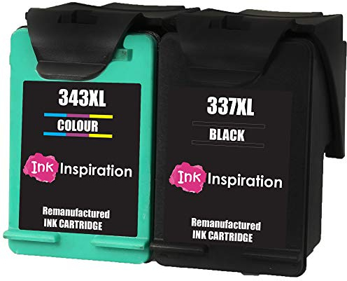 Ink Inspiration® 2 Premium Druckerpatronen Ersatz für HP 337 343 Photosmart 2500 2570 2573 2575 C4140 C4150 C4180 C4190 D5160 8049 Officejet 6300 6310 6315 Deskjet D4160 5940