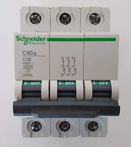 Sposta il mouse sull'immagine per eseguire lo zoom Ne hai uno da vendere? Vendine uno uguale SCHNEIDER Merlin Gerin 23885 C60a interruttore magnetotermico 3P 32A 4500A C MCB
